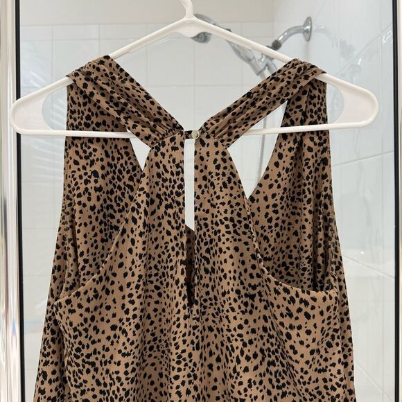 VICI Razorback Camisole Blouse Leopard Print Brown Black Size Small - Picture 3 of 7